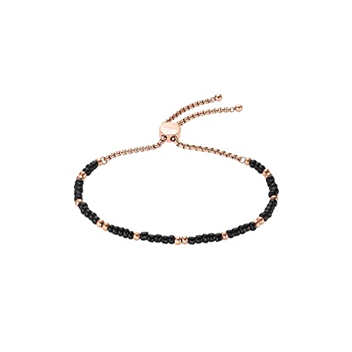 s.Oliver Damen-Armband Edelstahl, Glas One Size, Schwarz 32022438