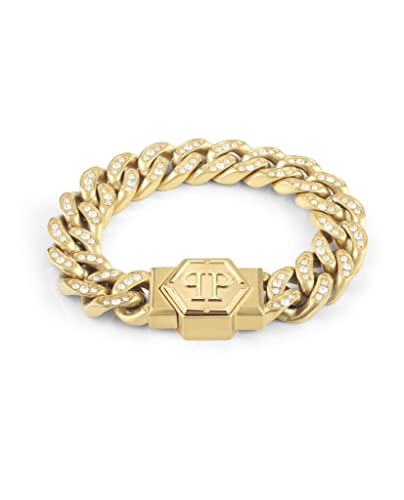 Philipp Plein Herren Armband Armkette Edelstahl Gold Hexagon PJ7AA05BL