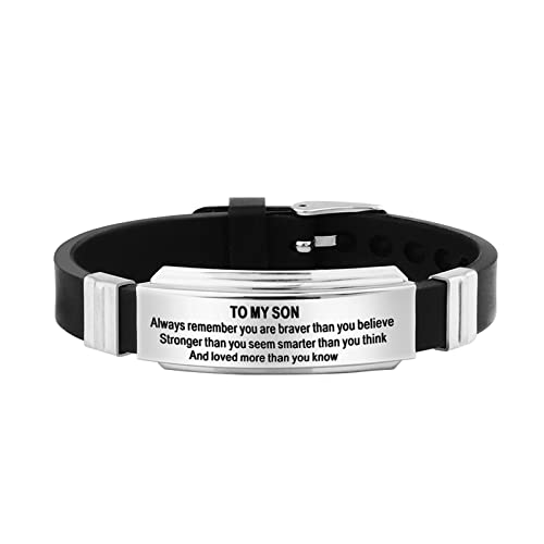 TianWlio Edelstahl My Day Hand Armband Strap Armband to Armband Silikon Link Stahl Geschenk Familie Armbänder Armband Damen Stoffarmband (G, One Size)