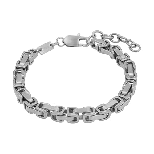 s.Oliver Armband Edelstahl Herren Armschmuck, 19+4 cm, Silber, Kommt in Schmuck Geschenk Box, 2039806