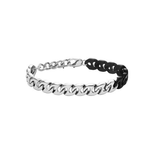 Diesel Herren Kettenarmband Zweifarbig Edelstahl Armband DX1529931, Einheitsgröße, Edelstahl, Kein Edelstein