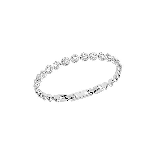 Swarovski Una Angelic Armband, Rund, Weiss, Rhodiniert