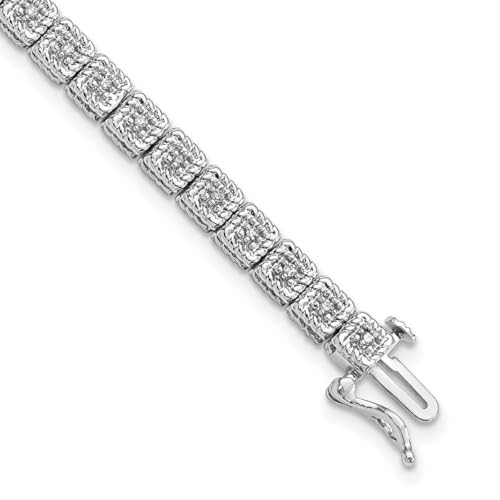 Sterling Silber Rhodium Versilbert Diamant Armband