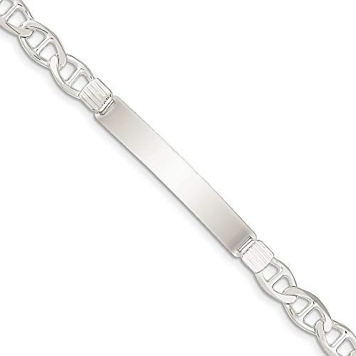 Sterling Silber Anker-Armband 8 Zoll-Karabiner-JewelryWeb