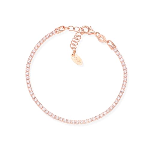Amen Damen-Armband 925er Silber Zirkonia One Size Roségold 32015446
