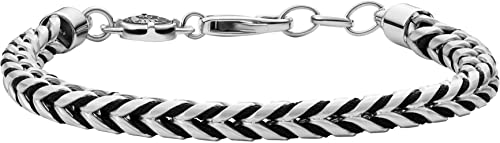 Diesel Armband Für Männer Stahl, L 180-195mm X B 5.9mm X H 5.9mm Silber Edelstahlarmband, DX1310040