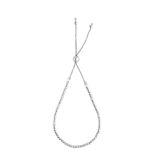 Bolo-Freundschaftsarmband , Sterlingsilber, Diamantschliffperlen, verstellbar, 23,5 cm