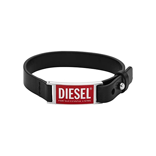  Herrenarmband Logo Leder schwarz, DX1370040