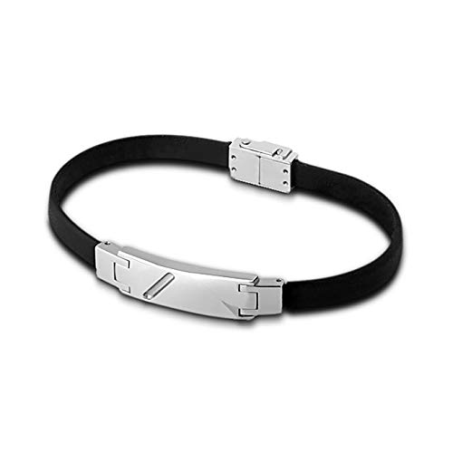  Style schwarz silber LS1037 2/1 Herren Schmuck Stahl JLS1037 2 1 Edelstahl