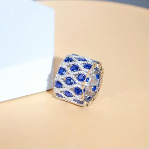 Top Weißgold plattiert X Form Rund Rot CZ Geometrischer Ring für Frauen Ehering