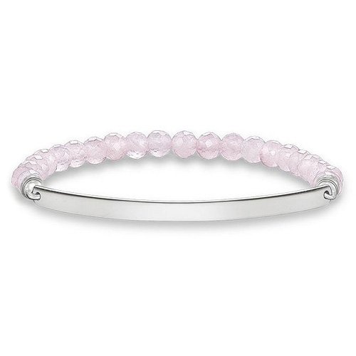 Thomas Sabo Damen-Armband Love Bridge 925 Silber Quarz rosa 16 cm - LBA0001-034-9-L16