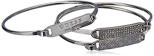 GUESS 3-teiliges Armreif mit Spannung, Einheitsgröße, Silber
