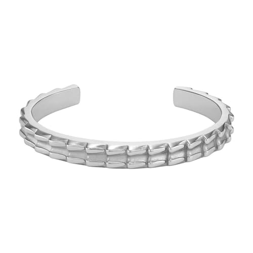 Diesel Armband Für Männer Stapelbar, Länge: 170mm, Breite: 8.4mm Silber Edelstahlarmband, DX1395040