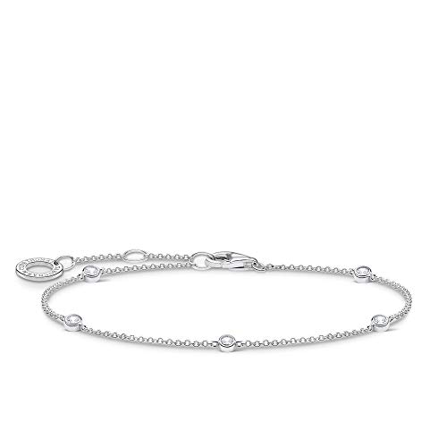 Thomas Sabo Armband weiße Steine silber, 925 Sterlingsilber, 16-19 cm Länge