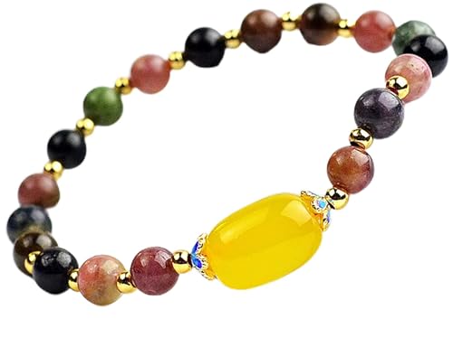 Perlenarmbänder, Schutzarmbänder for Männer und Frauen, natürlicher Turmalin, roter Achat, Feng Shui, Citrin, Amethyst for Frauen, Liebe, 7 Chakra, Talisman, Wohlstand, Geld, Glück, 2022, neuer Luxus-