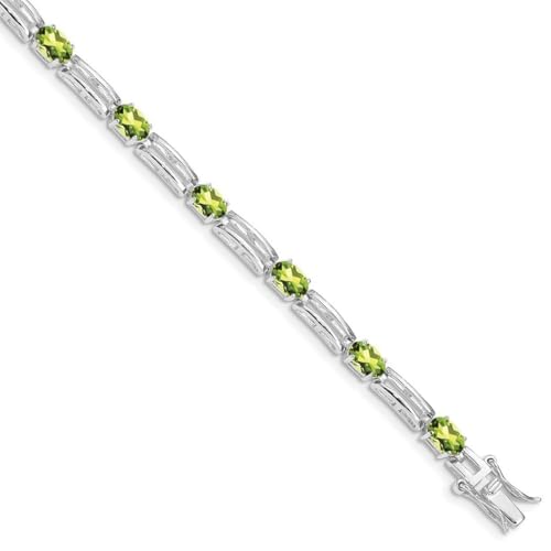 Sterling Silber Diamant und Peridot Armband