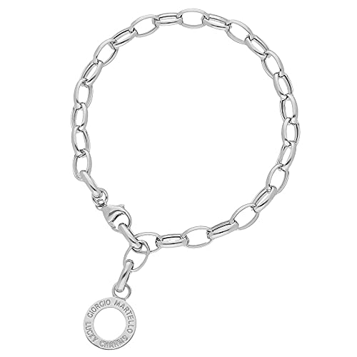 Giorgio Milano Armband Mit Schriftzug Zum Einhängen Von Charms, 925, 21 Cm 925 Sterling