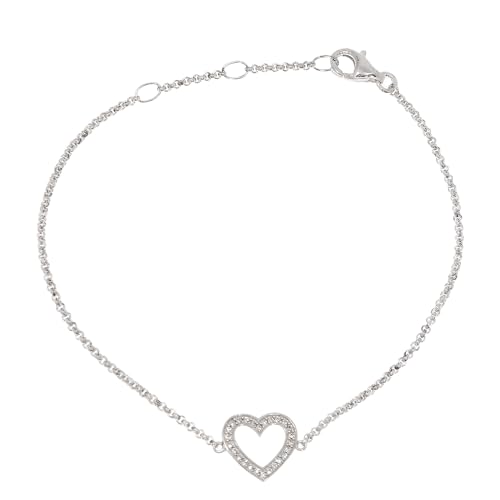 THOMAS SABO Damen-Armband 925 Silber Zirkonia weiß Brillantschliff 19.5 cm - SCA150153