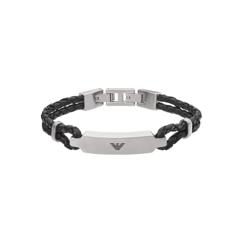 Emporio Armani Armband Für Männer, Innenlänge: 185mm, Größen-Id: 40X5mm Silber Edelstahlarmband, EGS2719040
