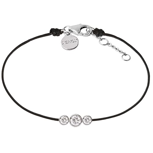 XENOX XS7322 Damen Armband Silver Circle Sterling-Silber 925 Silber schwarz Zirkonia 18,5 cm