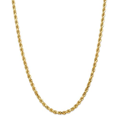 D-Cut Weißgold 5 mm Seil Armband-Halskette mit Karabinerverschluss, 18 cm, Karabiner-JewelryWeb