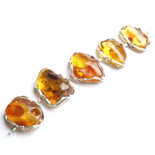 MyBernstein Bernstein Modischer Armreif mit großem Bernstein (Bernsteinschmuck 41007)