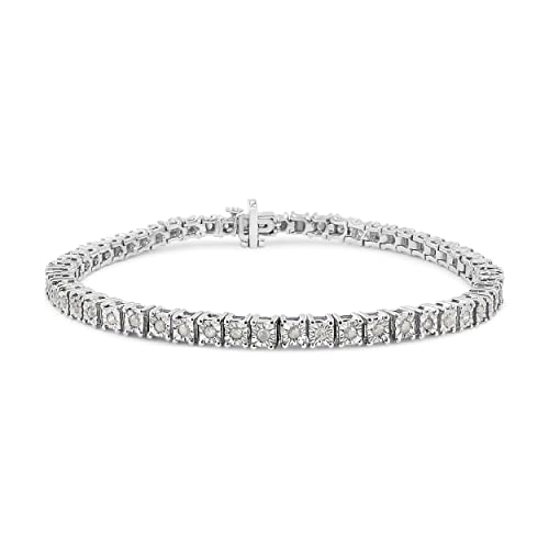 Original Classics Damen-Armband Sterling-Silber 925 rosafarbener Diamant S-Curve 1 Karat I-J Farbe I3 Klarheit