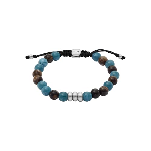 Fossil Herren Armband Messing Silber JA7241040 One Size Messing Kein Edelstein, Einheitsgröße, Messing, Kein Edelstein