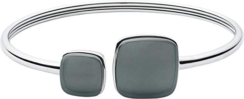 Skagen Armband Für Frauen Seeglas, 66 mm X 59,5 mm X 7 mm; 61 mm X 49,5 mm Innenlänge Silber Edelstahlarmband, SKJ0870040