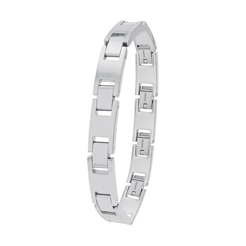 s.Oliver Armband Edelstahl Herren Armschmuck, 17+4 cm, Silber, Kommt in Schmuck Geschenk Box, 2038003