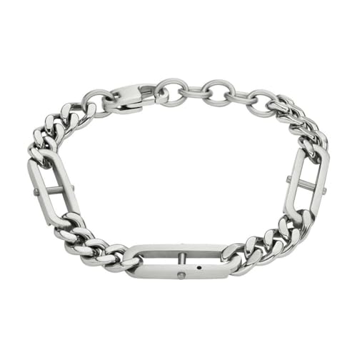 Fossil Armband Für Männer Heritage, Länge: 220mm, Breite: 8mm Silbernes Edelstahlarmband, JF04342040