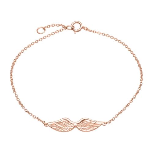 Unique 925er Silber roségold Flügelanhänger SB0206