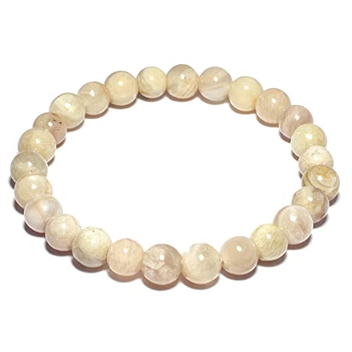 CrystalAge Mondstein Perlenarmband 8 mm
