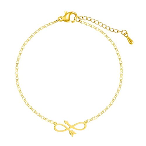 CHOUBAGUAI Armband CZ Infinity Armbänder für Frauen Freundschaft Paar Armbänder acht Form Charm Kette Armbänder Armreifen-TH-BA461-G