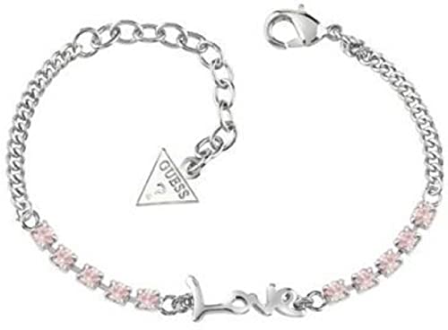 Guess Damen-Armband Edelstahl gebürstet Kristall Mehrfarbig 18 cm - UBB61007-S