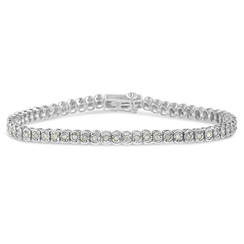 Original Classics Tennis-Armband Sterling-Silber 925 Diamant 1 Karat I-J Farbe I2-I3 Klarheit