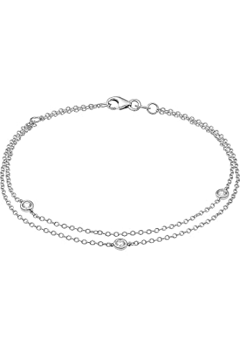 CHRIST Damen-Armband 585er Weißgold 3 Diamant One Size 87305163