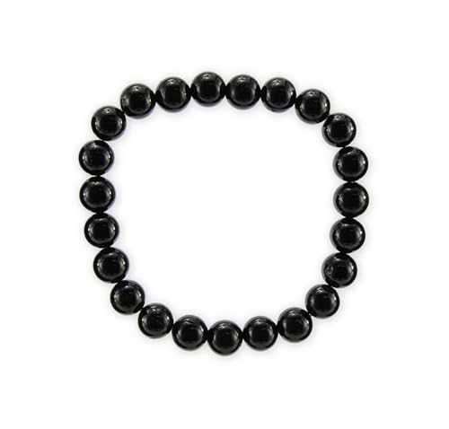 Budawi® Turmalin Armband Stretcharmband Kugel 8 mm auf Stretchband
