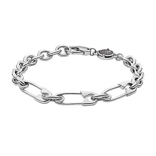 DIESEL Herren-Gliederarmband Edelstahl silberfarben DX1302040
