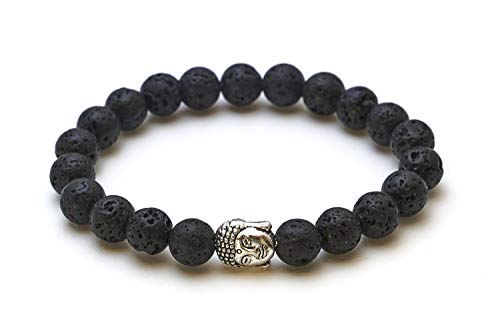 BERGERLIN Buddha echten Lavastein – Yoga