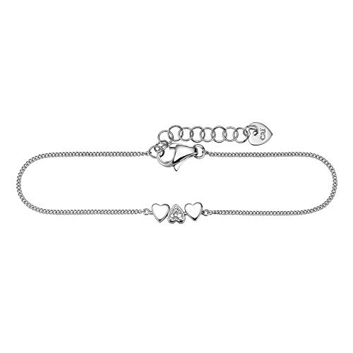 cai Damen Armband 925/- Sterling Silber 15cm Glänzend Zirkonia weiß 360260168-18