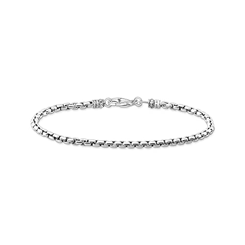 Thomas Sabo Herren Venezia-Armband, 925er Sterlingsilber geschwärzt, Länge 19 cm, A2086-637-21-L19
