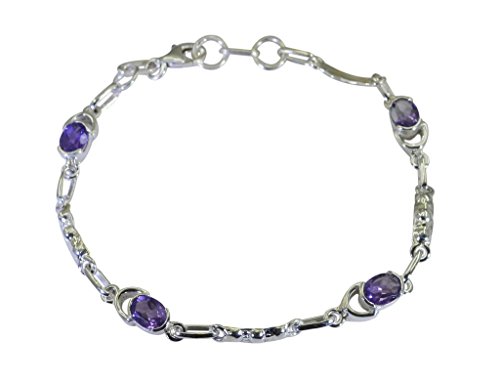 RIYO lila 925 Sterling Silber Amethyst Armband herrlichen Handgemachten Stoff Schmuck sbraame-2040