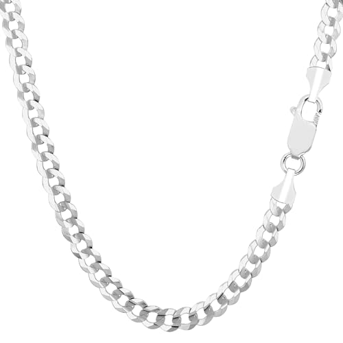 Armband aus massivem Weißgold, 4,7 mm, 20,3 cm