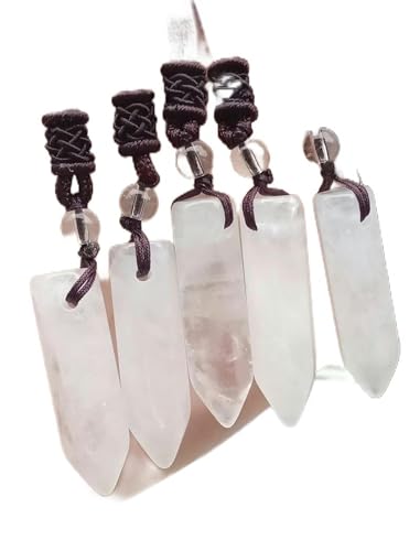 5 Stück Halskette mit Anhänger aus Bergkristall-Steinkugeln – Standard