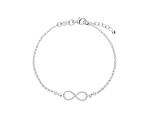Remi Bijou 925 Sterling Silber Armkette Armband Infinity Unendlichkeit