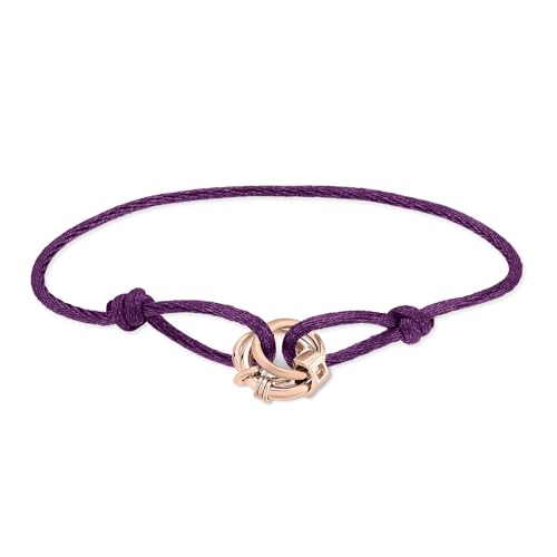 LIEBESKIND Berlin Damen Stoffarmband LJ-1803-B-21 mit Edelstahl-Anhängern in IP Roségold