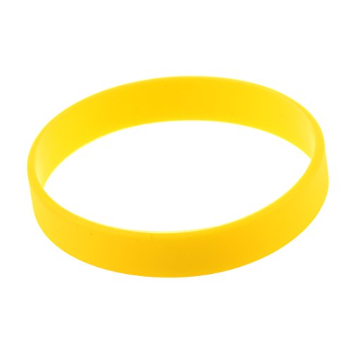 Daweglop Armband aus Silikon, elastisch, Gelb, Silikonkautschuk