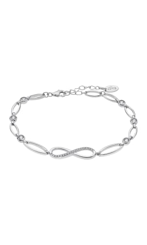 LOTUS SILVER Frau Armbänder Silber Pocherschliff Blauer Zirkonia