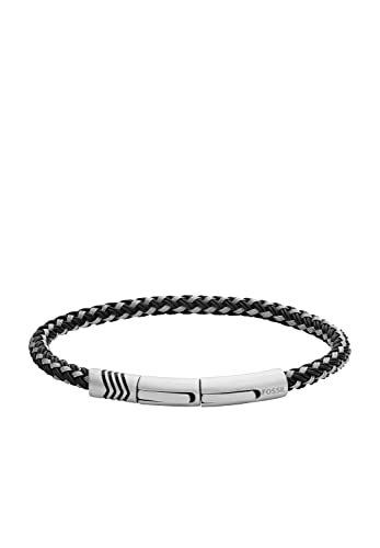 FOSSIL Herren-Herrenarmband Edelstahl/Perlon-/Nylon One Size Silber 32012535